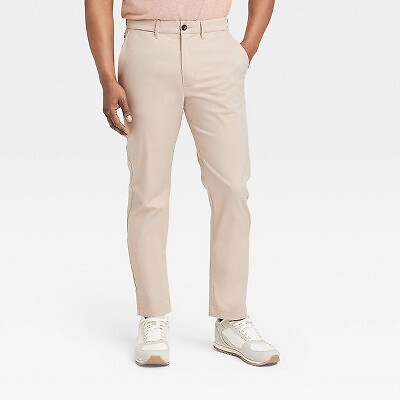 Мужские брюки Slim Fit Tech Chino - Goodfellow & Co Светло-серый 38x32