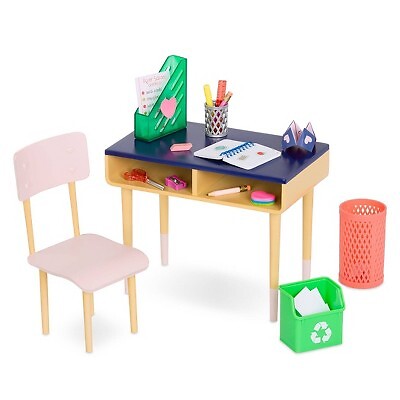 Our Generation Brilliant Bureau Home Desk Accessory Set for 