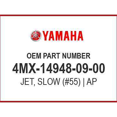 Yamaha JET, PILOT (#55) 4MX-14948-09-00 OEM NEW