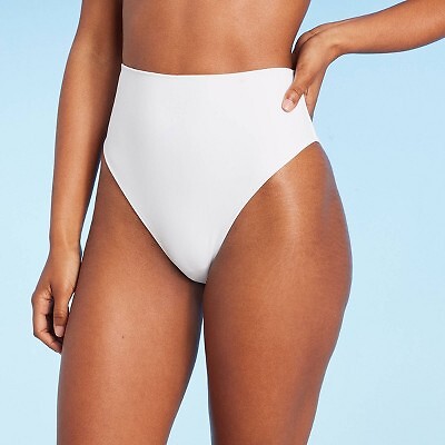 

Женские плавки бикини Cheeky с завышенной талией — Shade - Shore White, Белый