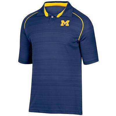 

Мужская рубашка поло с короткими рукавами в полоску NCAA Michigan Wolverines — XXL, Not available