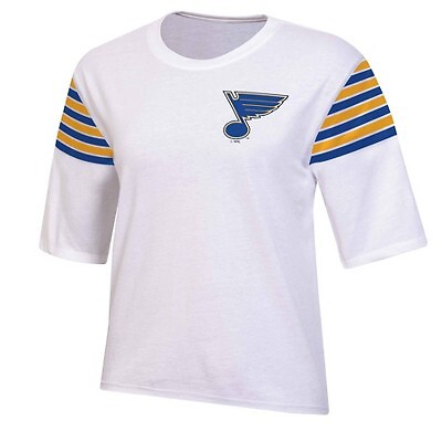 NHL St. Louis Blues Женская белая модная футболка свободного кроя - XL