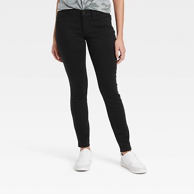 

Женские джинсы-скинни со средней посадкой Curvy Fit - Universal Thread Black, Черный