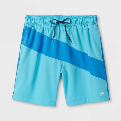 Мужские плавки с цветными блоками Speedo 7,5 дюйма Volley Blue Atoll — синий M