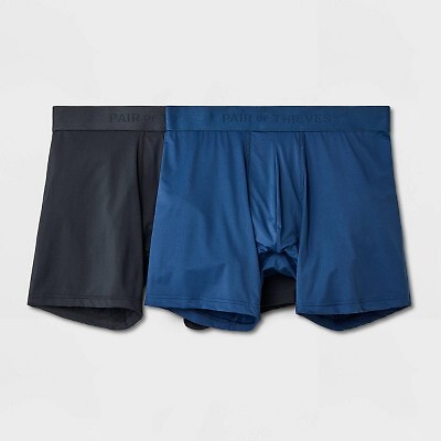 

Мужские трусы-боксеры Hustle Pair of Thieves, 2 шт. - Черный/Синий, Black/blue