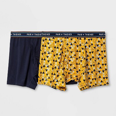 

Мужские трусы-боксеры Super Fit Pair of Thieves, 2 шт., темно-синий/золотой, Navy/gold