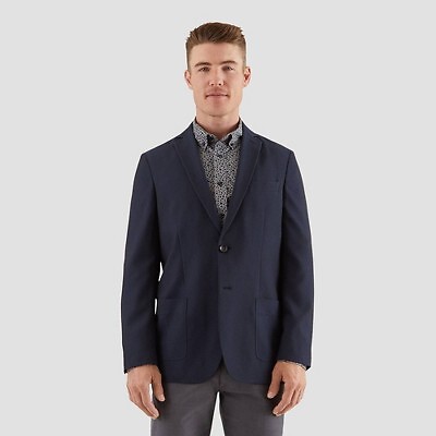 

Haggar H26 Мужской приталенный пиджак премиум-класса стрейч - темно-синий, Navy blue