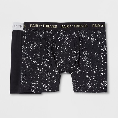 

Мужские трусы-боксеры Super Fit Pair of Thieves, 2 упаковки - Galaxy/Черный, Not available
