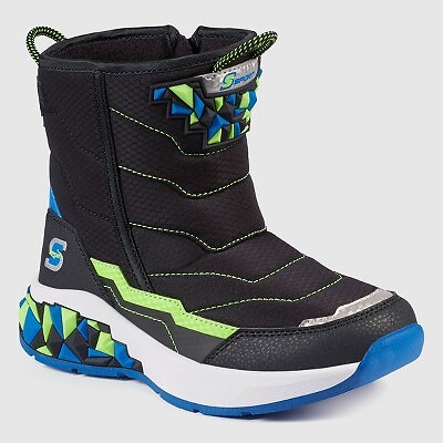 

Зимние сапоги Zuko S Sport от Skechers для мальчиков — черный/лаймовый, Black/lime