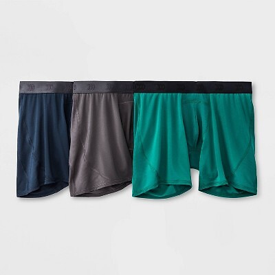 

Мужские трусы-боксеры из трикотажной сетки Performance (3 шт.) — All in Motion Fitness, Gray/green/blue