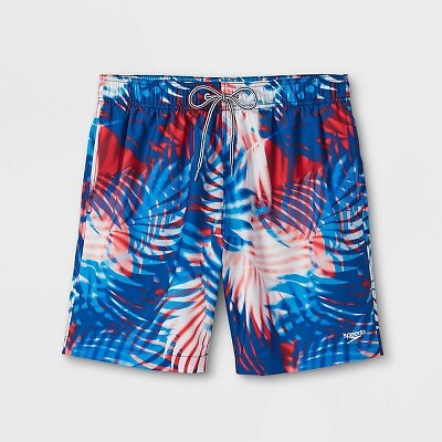 

Мужские плавки Speedo 7,5 Volley Ghost Palm - синий/белый/красный, Blue/white/red