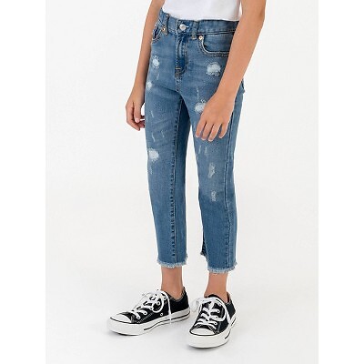 

Прямые джинсы до щиколотки с высокой посадкой для девочек Levis — средняя стирка 14, Not available