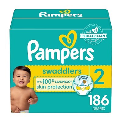 Pampers Swaddlers Disposable Diapers - Size 2 - 186ct