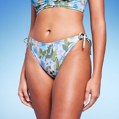 

Женские трусы-хипстеры бикини с завязками по бокам - Shade - Shore Blue/Green