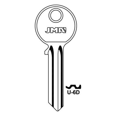 2X UNIVERSAL KEY BLANK FOR CUTTING SUITABLE FOR U6D , SILCA UL054 , JMA U-6D