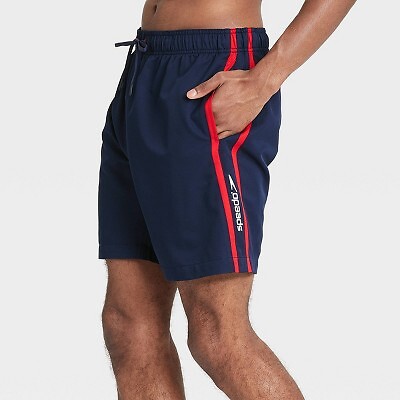 

Мужские плавки Speedo 8 дюймов в полоску - темно-синий, Navy blue