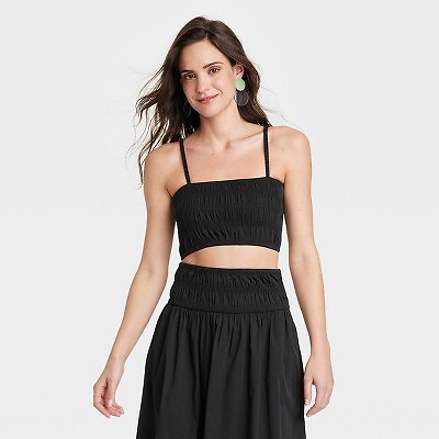 

Женский приталенный топ Tiny со сборками - A New Day Black, Черный