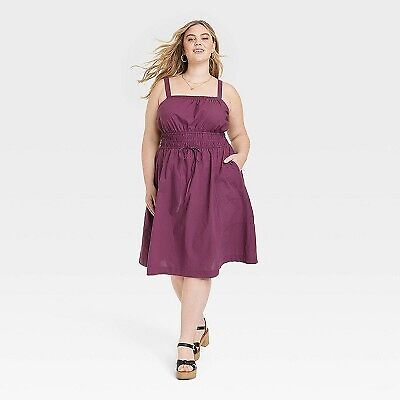 Женское платье-миди — универсальная нить фиолетового цвета XXL