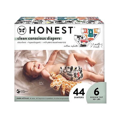 Одноразовые подгузники Honest Clean Conscious — Big Trucks & Beary Cool — Размер 6 —