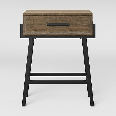 Corinna Angle Leg Side Table Wood - Порог