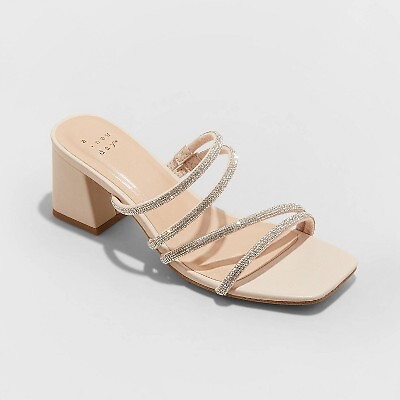 

Женские туфли на каблуке без задника Blakely со стразами - A New Day Light Beige, Бежевый