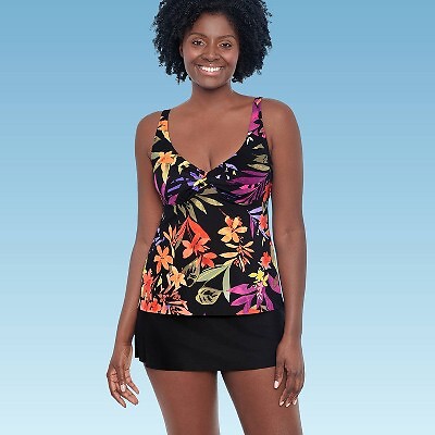 

Женский топ Tankini Slimming Control Twist Front - Dreamsuit by Miracle Brands, Черный
