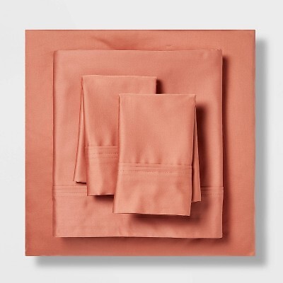 400 Thread Count Solid Performance Sheet Set - Threshold
