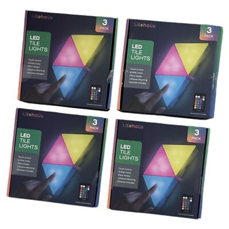 LiteHaus LED  tile lights battery Operated RGB touch control