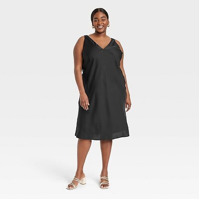 Long black day dress deals