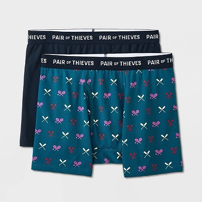

Мужские теннисные трусы-боксеры Pair of Thieves Super Fit, 2 упаковки — зеленый/черный, размер, Green/black