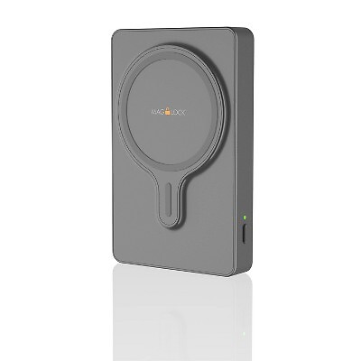 myCharge Maglock 6k 6000mAh/12W Wireless Charger Port Power Bank Gray