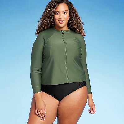 

Женский рашгард с молнией UPF 50 - Kona Sol Olive Green
