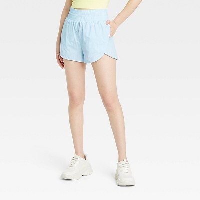 

Женская жатая юбка с высокой посадкой — All in Motion, светло-голубая, Синий