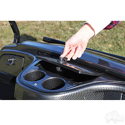 Yamaha G29/Drive Golf Cart Carbon Fiber Dashboard Insert w/ Lockable Compartment