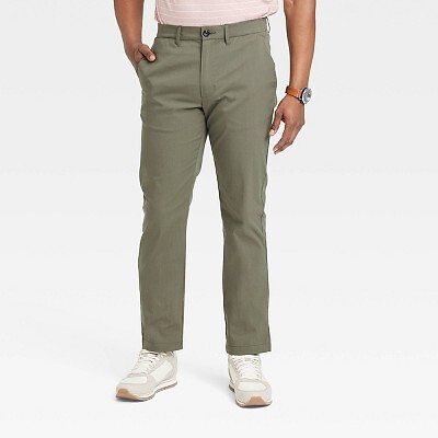 

Мужские брюки-чиносы Slim Fit Tech — Goodfellow - Co, оливково-зеленый, Olive green