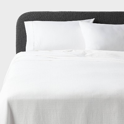 Threshold Cotton Matelasse Coverlet Solid Lightweight Fabric, White, Full/Queen