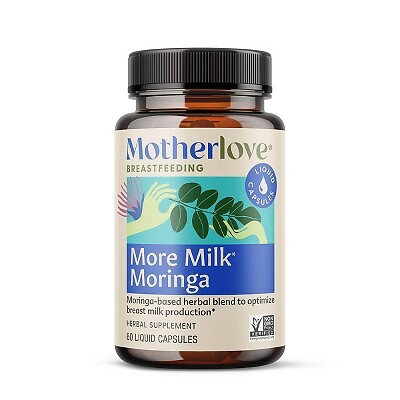 Веганские капсулы Motherlove More Milk Moringa - капсулы без ГМО, 60 каратов