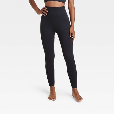 

Женские текстурированные бесшовные леггинсы с высокой посадкой 7/8 — JoyLab Black S, Not available