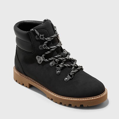 

Женские зимние походные ботинки Tully на шнуровке - Universal Thread Black, Черный