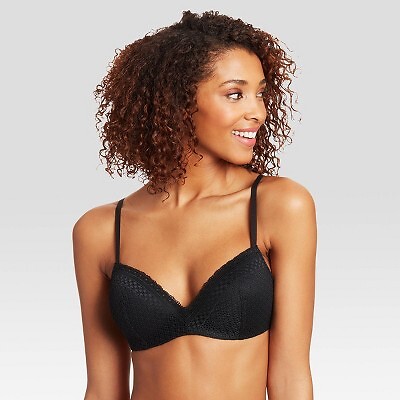 Maidenform Self Expressions Womens 2pk Wireless Bra SE0583 - Beige/Black  40DD — купить недорого с доставкой, 16346221