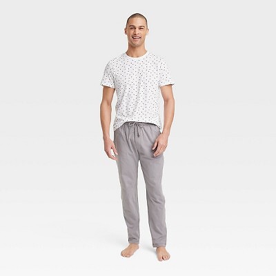 Пижамный комплект с круглым вырезом и принтом Men s Shapes - Goodfellow & Co White XXL