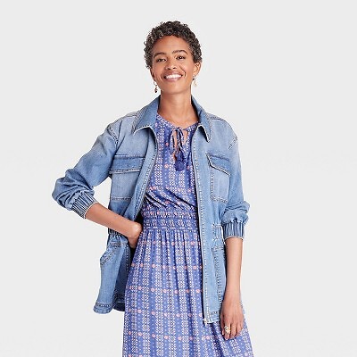 

Женская куртка Utility - Knox Rose Blue Denim, Синий