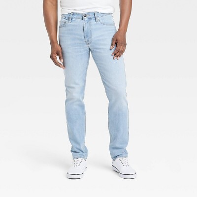

Мужские зауженные конопляные джинсы Goodfellow - Co Blue Denim Wash, Not available