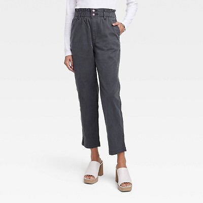 

Женские зауженные джинсы с очень высокой посадкой — универсальная нить, черный