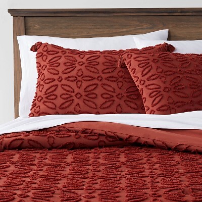 Threshold 7-Piece Comforter & Sheet Set Floral Clipped Jacquard