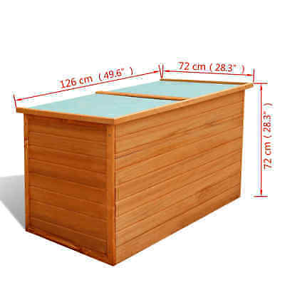Wooden Outdoor Garden Storage Box Waterproof Cabinet Utility Tools