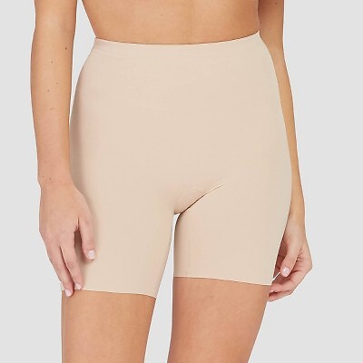 

ASSETS by SPANX Женские корректирующие шорты для похудения до середины бедра Thintuition - бежевый