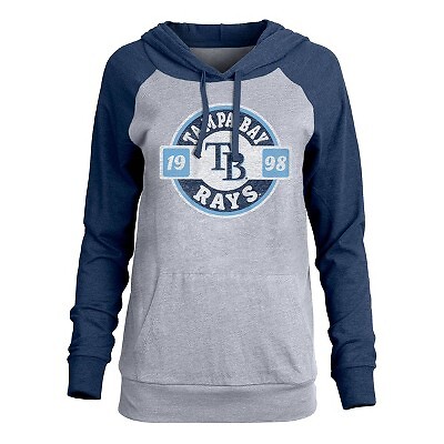 

MLB Tampa Bay Rays Женская легкая двухцветная футболка с капюшоном, Not available