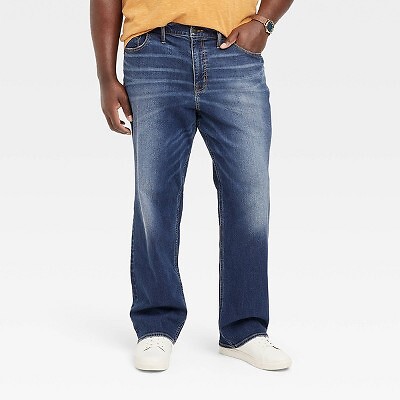 

Мужские джинсы прямого кроя Big - Tall - Goodfellow - Co Blue Wash, Синий