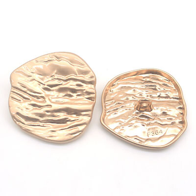 1Pc 30mm Extra Large Shank Buttons Irregular Metallic Coat Buttons For Sewing DI